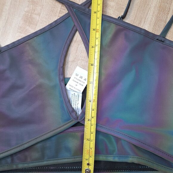 iHeartRaves Party Lights Rainbow Reflective Cutout Top - Picture 9 of 9